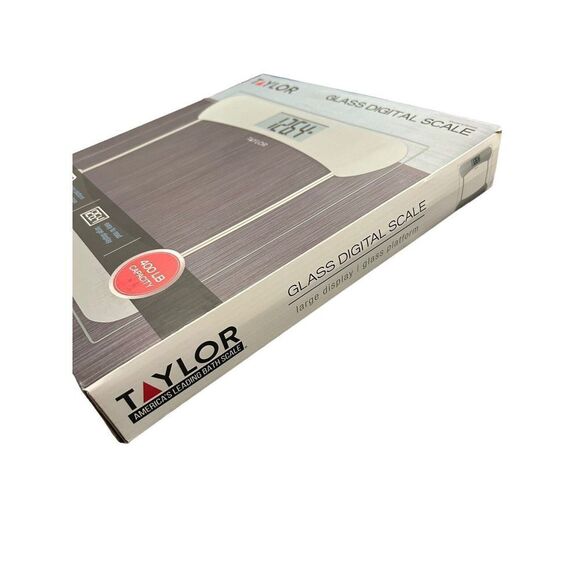 Taylor Smart Digital Body Scale Tempered Glass Platform 400 lb Capacity - Picture 2 of 5